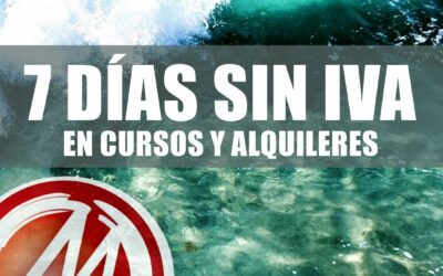 (Promoción finalizada) 7 días sin IVA en nuestros cursos y alquileres